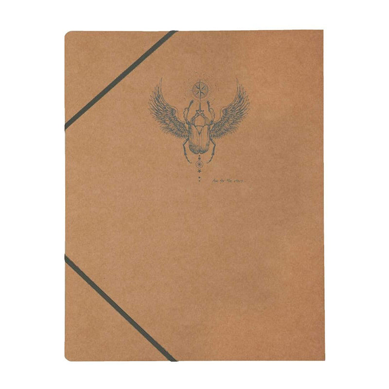 CLAIREFONTAINE Flying Spirit 3-Flap Elasticated Folder Kraft Default Title