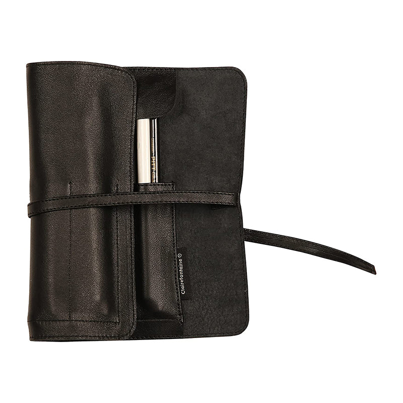 CLAIREFONTAINE Flying Spirit Leather Pencil Roll Black Default Title