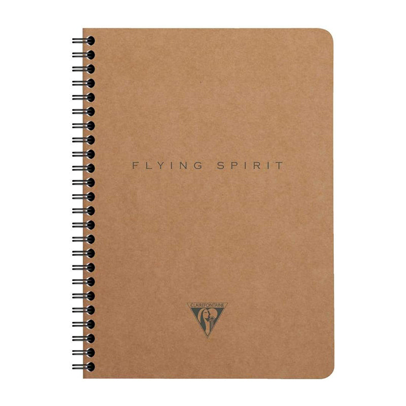 CLAIREFONTAINE Flying Spirit Notebook Wire+Pkt A5 Lined Kraft Default Title
