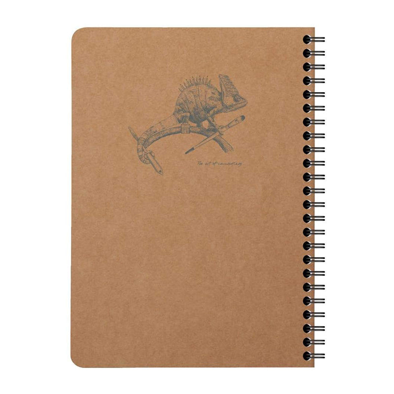 CLAIREFONTAINE Flying Spirit Notebook Wire+Pkt A5 Lined Kraft Default Title