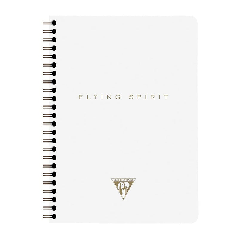 CLAIREFONTAINE Flying Spirit Notebook Wire+Pkt A5 Lined White Default Title