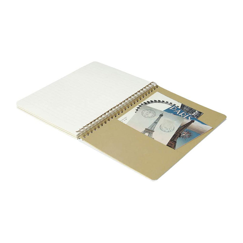 CLAIREFONTAINE Flying Spirit Notebook Wire+Pkt A5 Lined White Default Title