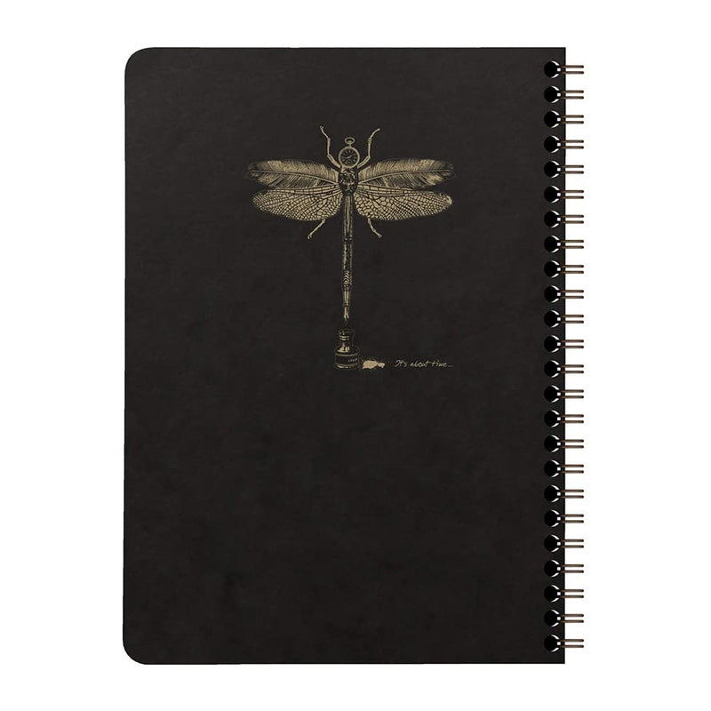 CLAIREFONTAINE Flying Spirit Notebook Wirebound A5 Lined 60s Black Default Title