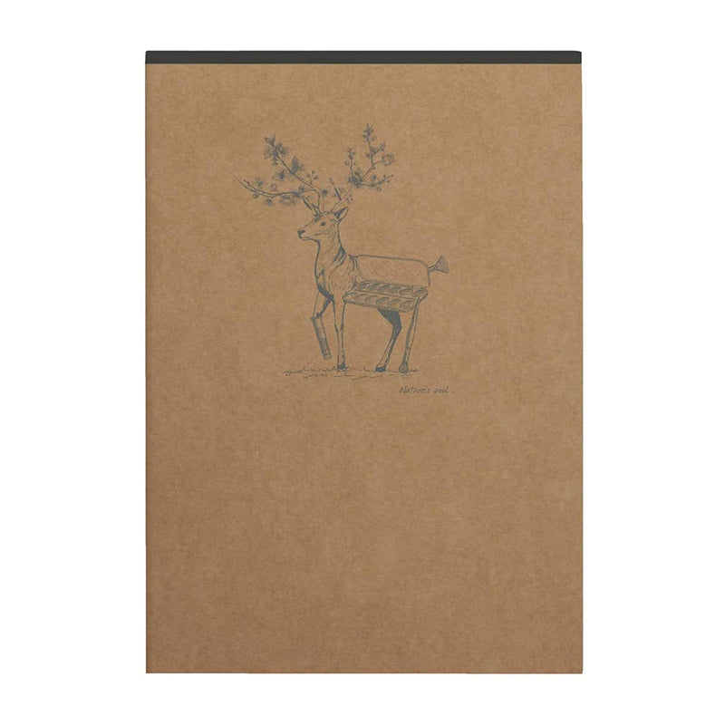 CLAIREFONTAINE Flying Spirit Notepad Clothbound A5 Lined Kraft Default Title