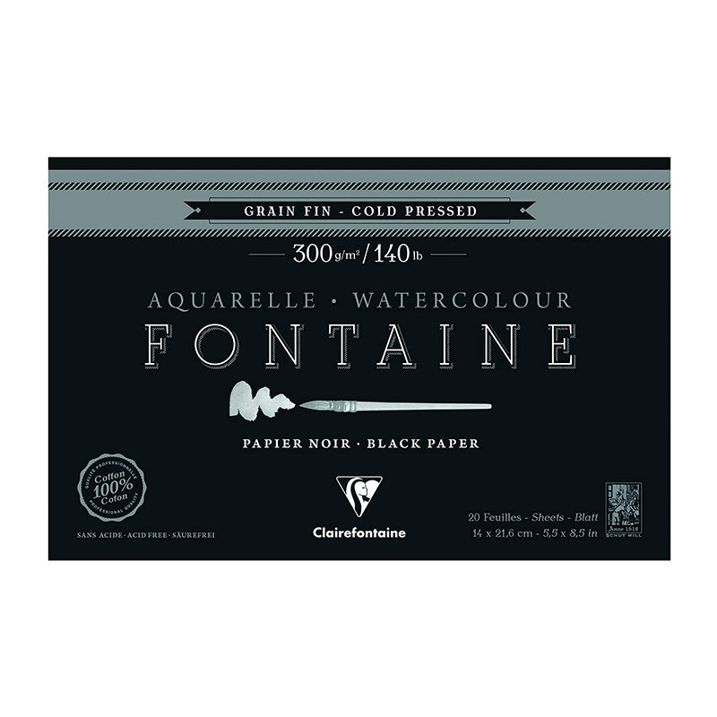 CLAIREFONTAINE Fontaine 4 Sides Cold Pressed 300g 14x21.6cm 15s Default Title