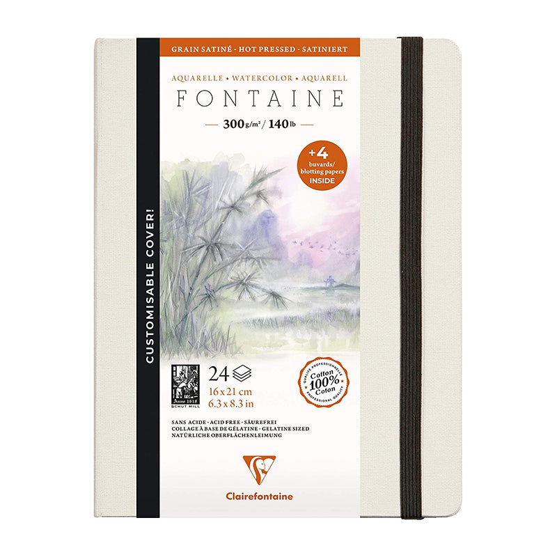 CLAIREFONTAINE Fontaine Hard Album Hot Pressed 300g 16x21cm Default Title