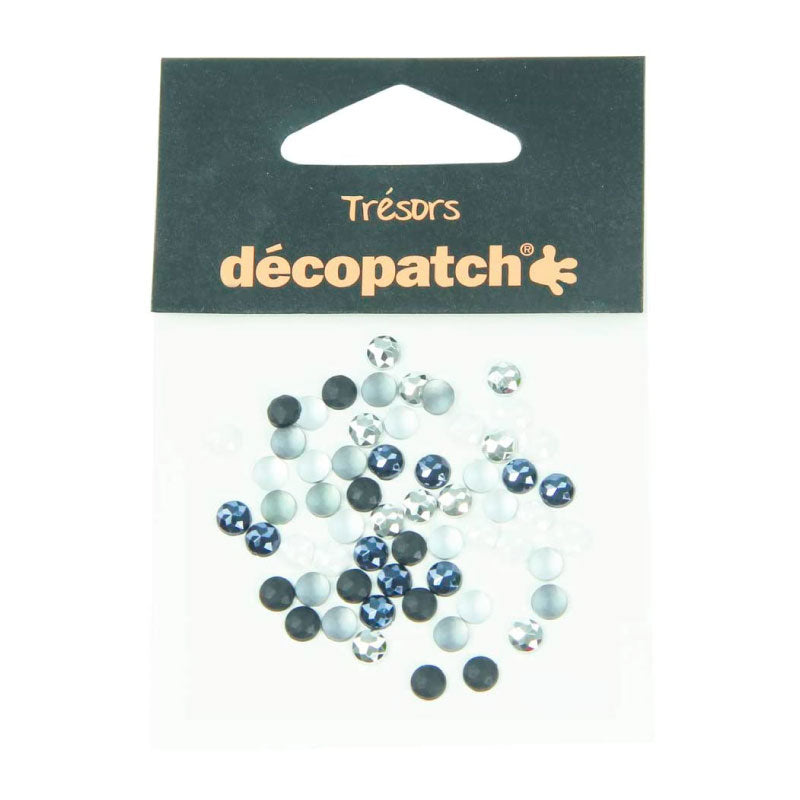 DECOPATCH:Accessories Cabochons 0.5cm Black/White Default Title