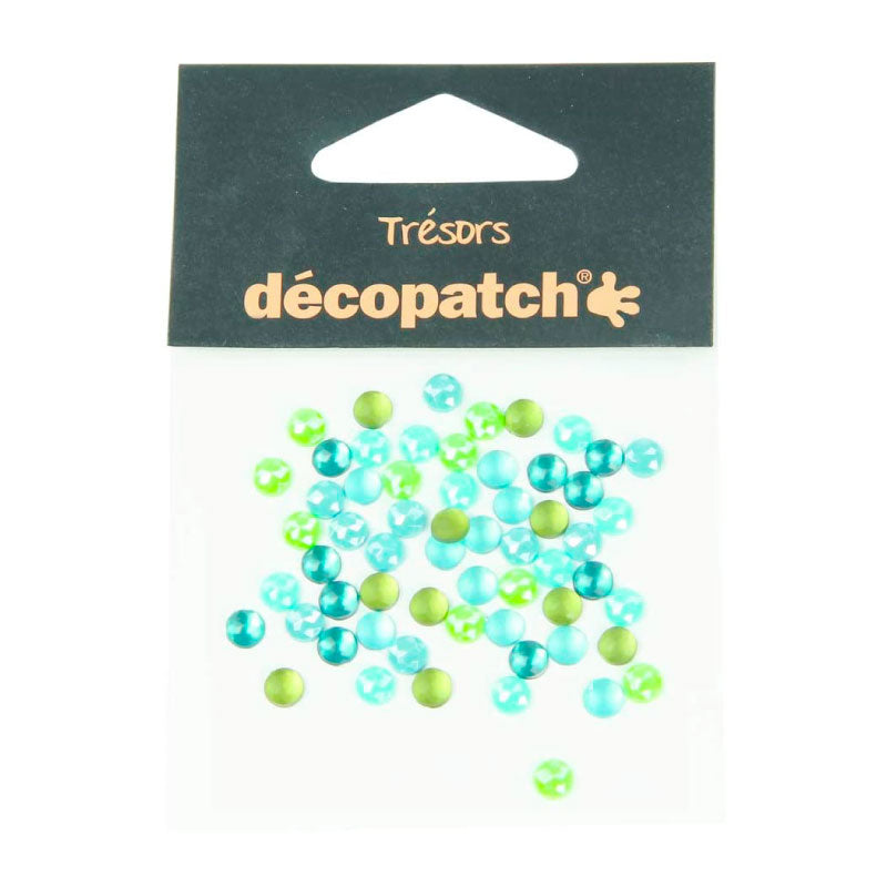 DECOPATCH:Accessories Cabochons 0.5cm Blue/Green 6 Default Title