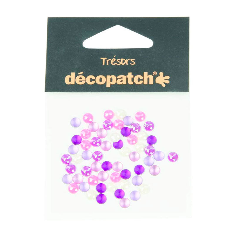 DECOPATCH:Accessories Cabochons 0.5cm Pink/Purple Default Title