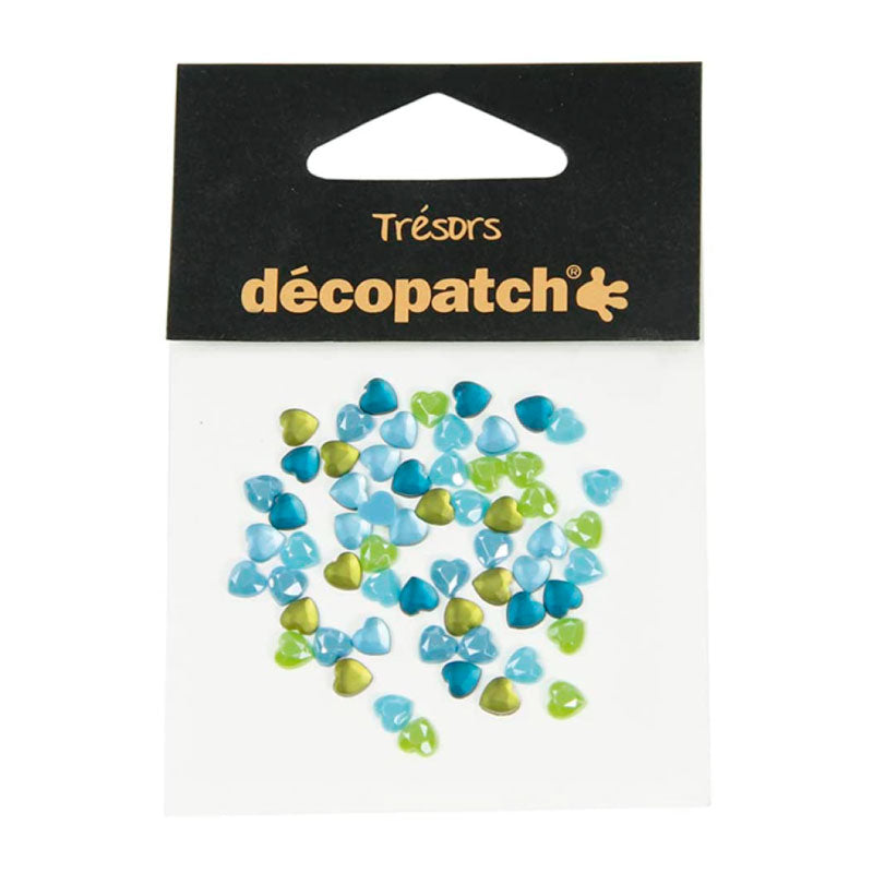 DECOPATCH:Accessories Hearts 0.5cm Blue/Green 60s Default Title