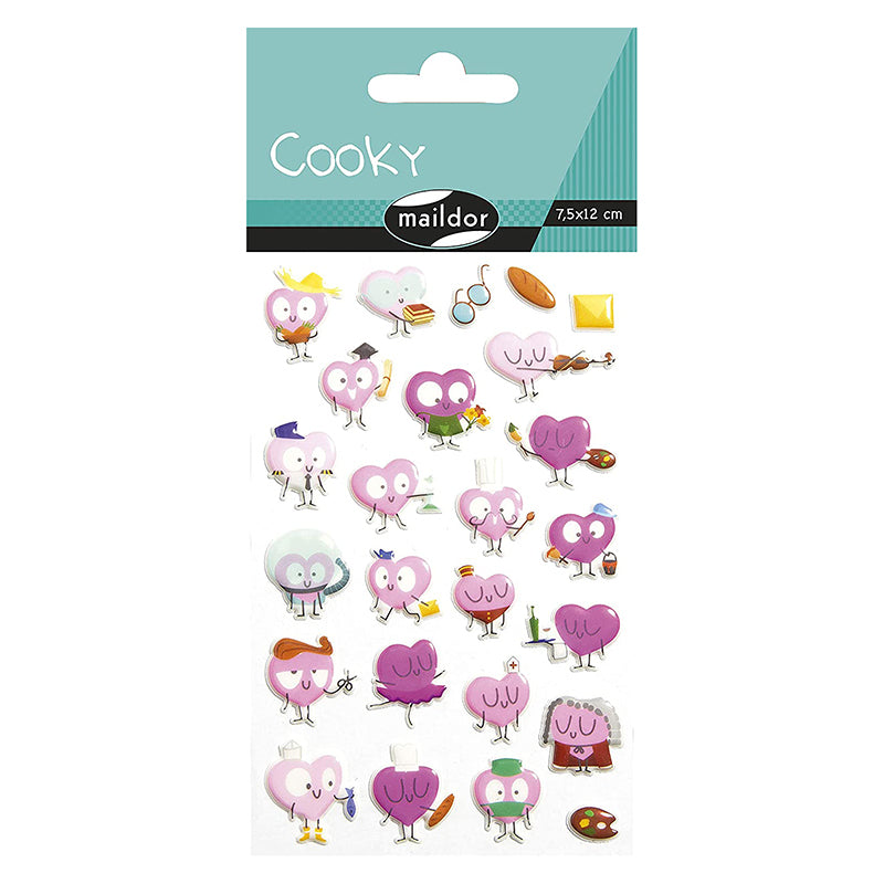 MAILDOR 3D Stickers Cooky Business Hearts 1s Default Title