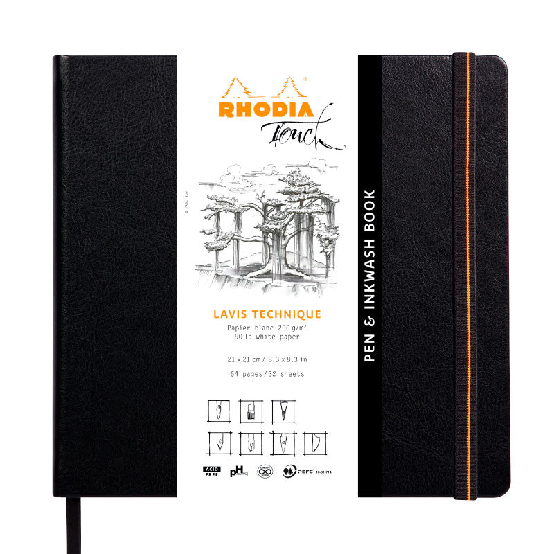 RHODIA Touch Pen+Inkwash Book 200g 21x21cm Blank 3 Default Title