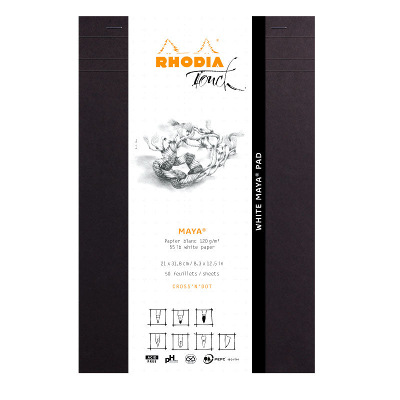 RHODIA Touch White Maya Pad 120g A4+ Cross+Dot 50s Default Title
