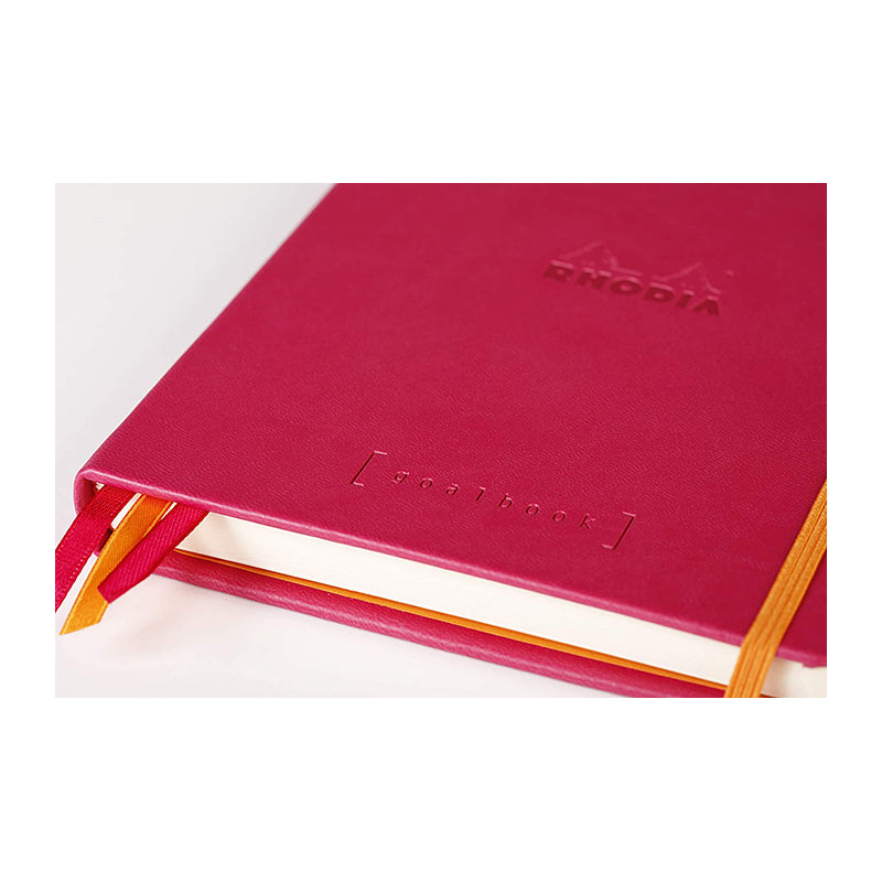 RHODIArama Goalbook Hardcover White A5 Dot Raspberry Default Title