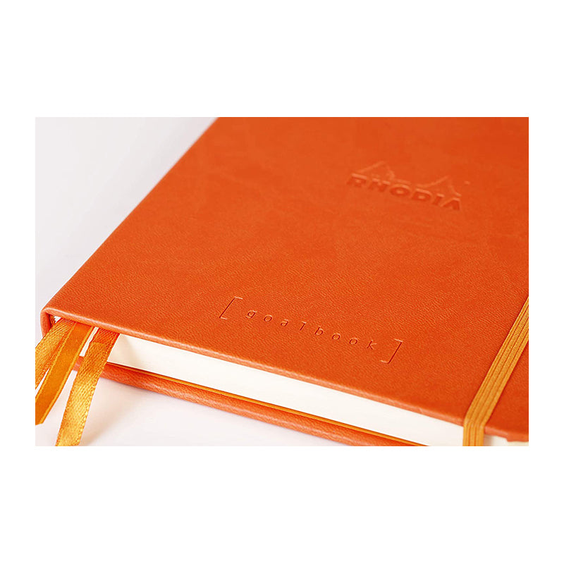 RHODIArama Goalbook HC White A5 Dot Tangerine Default Title