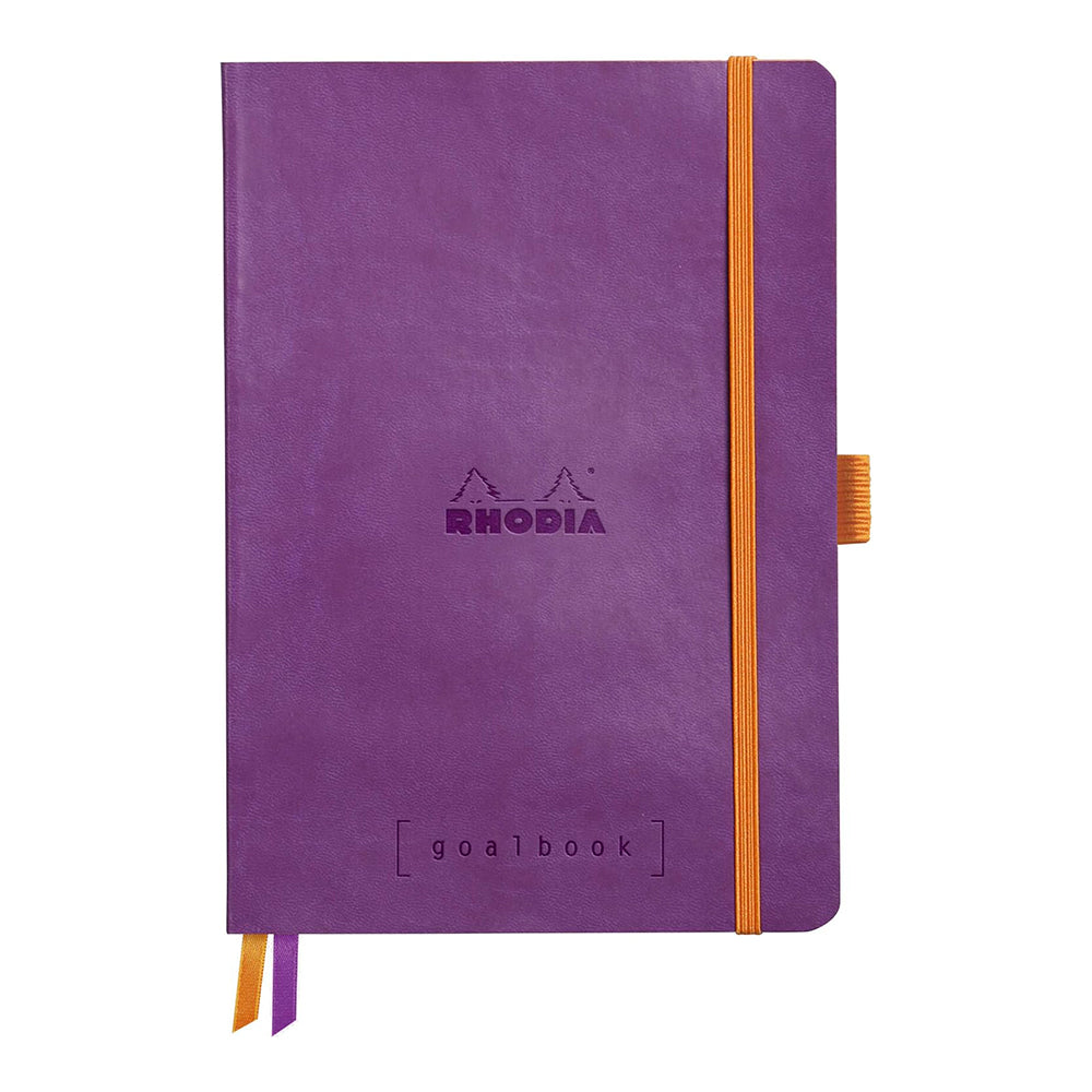 RHODIArama Goalbook A5 White Dot Soft-Purple