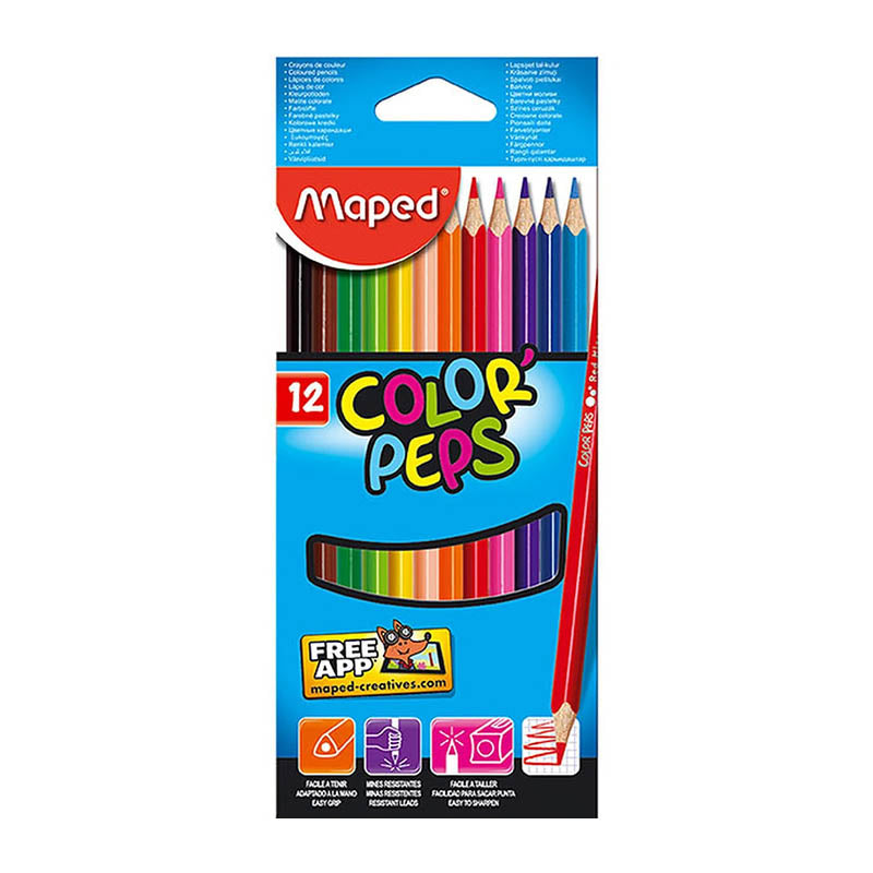 MAPED Color'Peps Star Colour Pencil 12s Sliding Bx