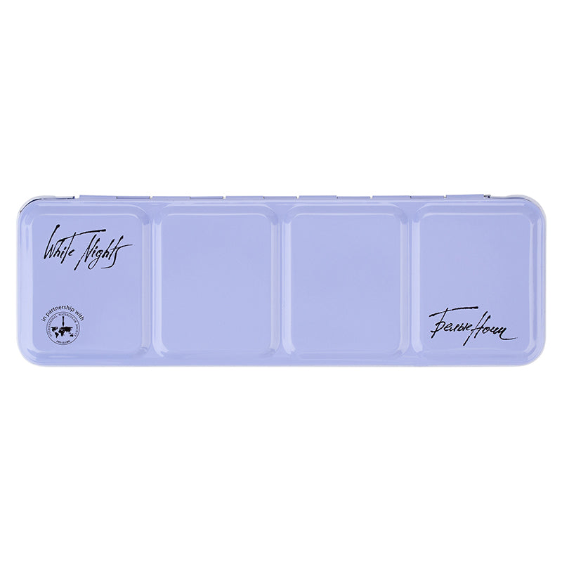 WHITE NIGHTS Empty Metal Box for 21 Pans Light Blue