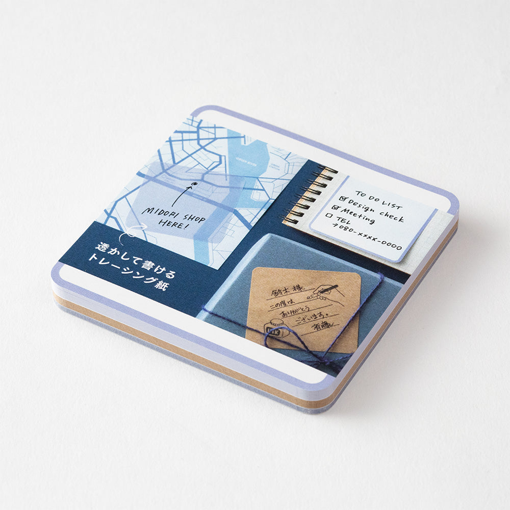 MIDORI Sticky Notes Pickable Blue