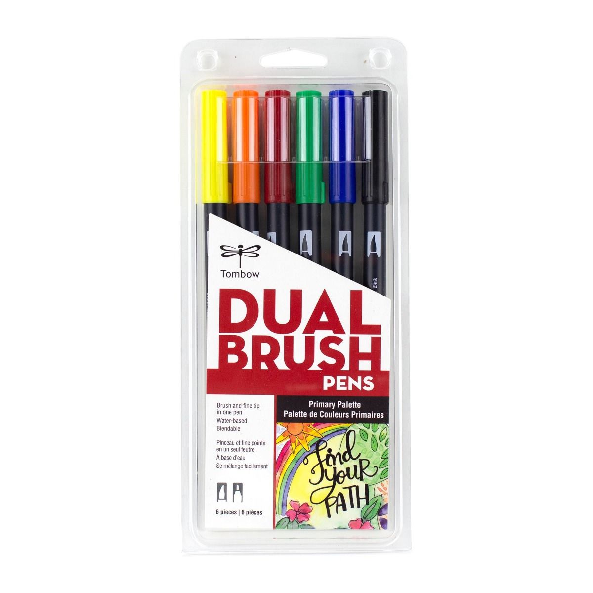 TOMBOW ABT Dual Brush Pen Set 6s Bright