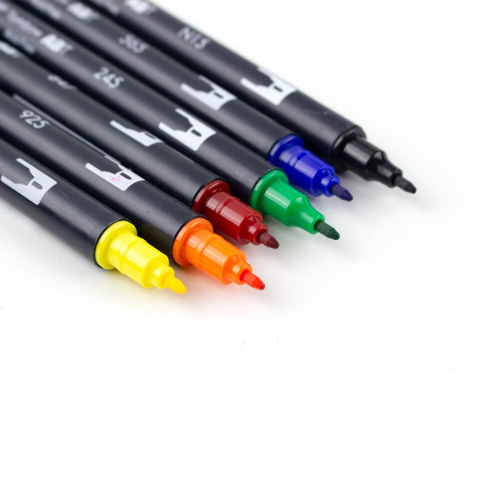 TOMBOW ABT Dual Brush Pen Set 6s Bright
