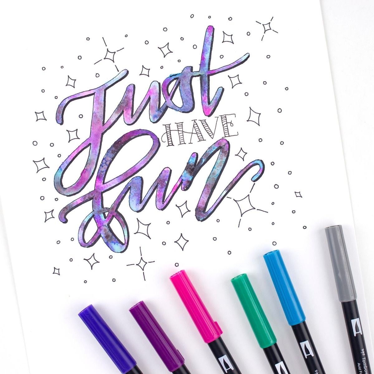 TOMBOW ABT Dual Brush Pen Set 6s Galaxy