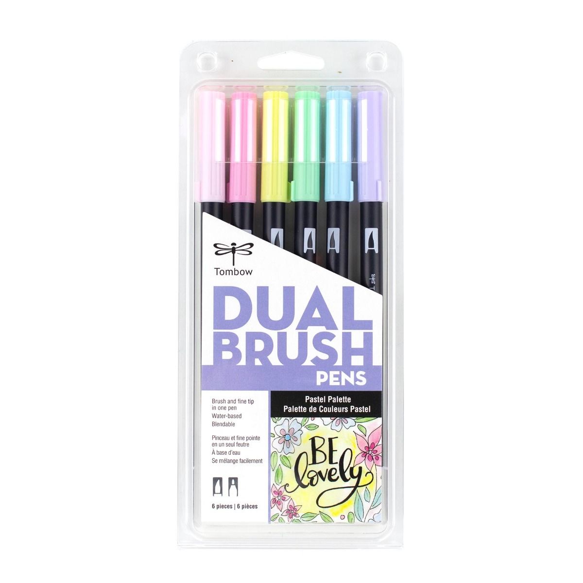 TOMBOW ABT Dual Brush Pen Set 6s Pastel