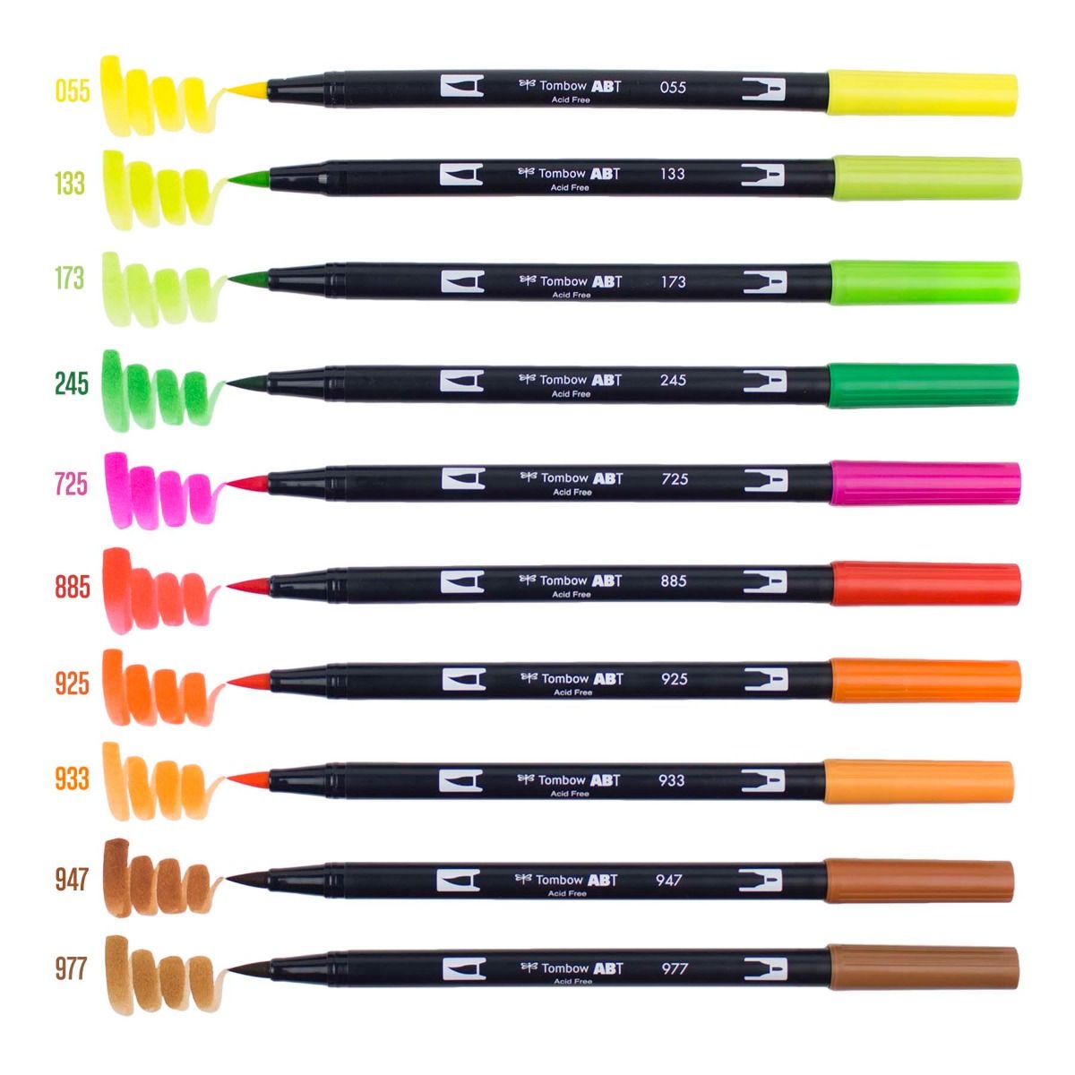 TOMBOW ABT Dual Brush Pen Set 10s Citrus