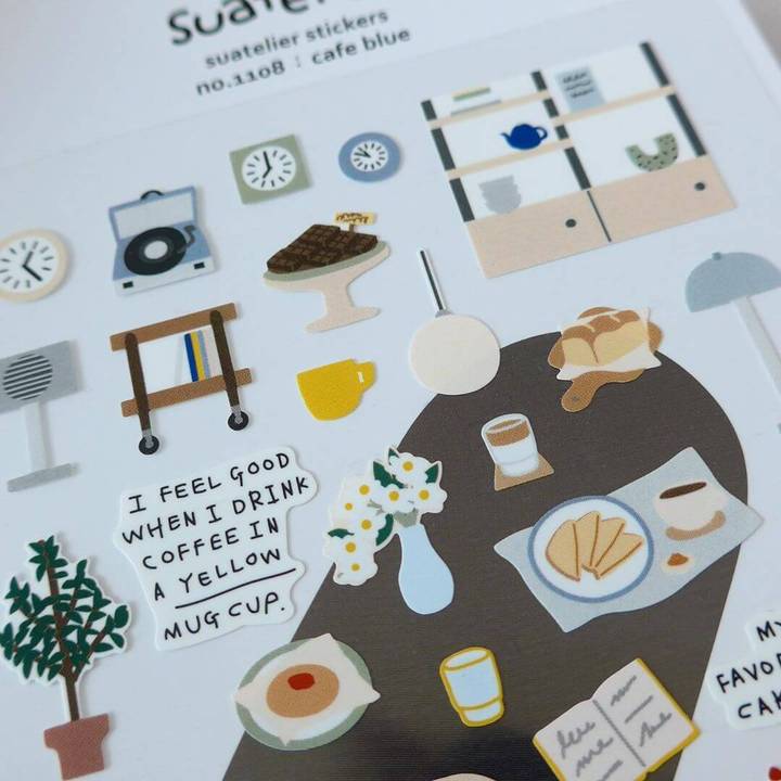 SUATELIER Stickers No.1108: Caf¨¦ Blue