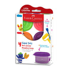 FABER-CASTELL Little Creatives Modelling Dough Set of 4 Glitter Neon