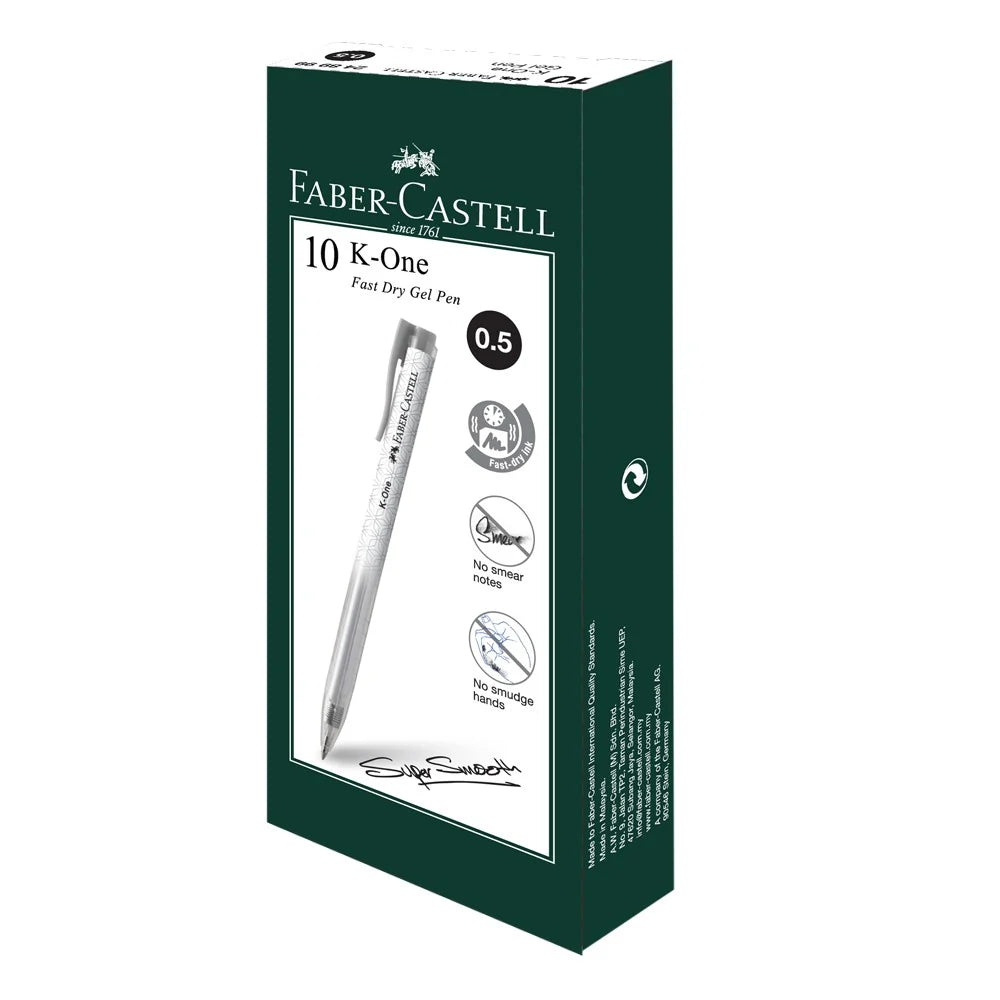 FABER-CASTELL K One Gel 0.5mm 248999 Black 10s