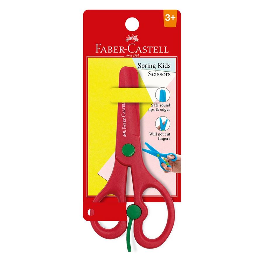 FABER CASTELL Scissors 181571 Spring Kids 130mm for 3+ Red Default Title