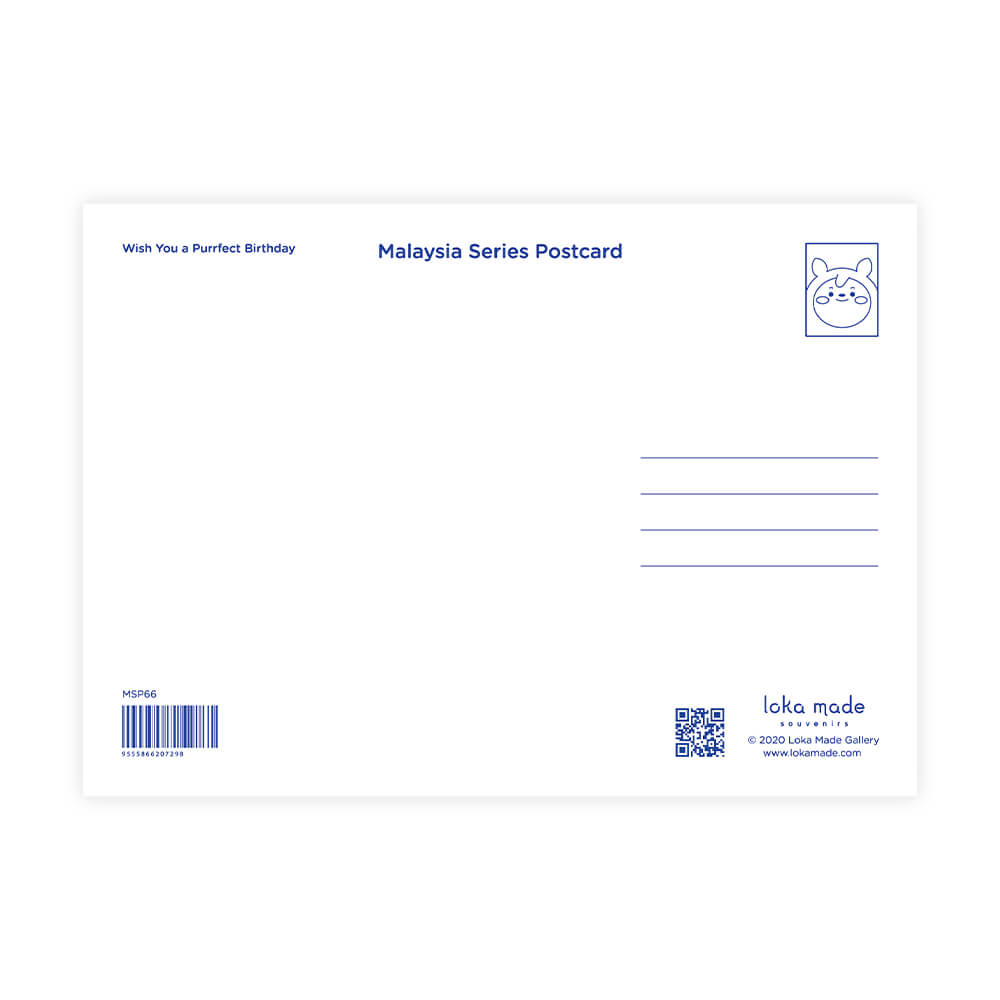 LOKAMADE Postcard MSP66:Wish You a Purrfect Birthd Default Title