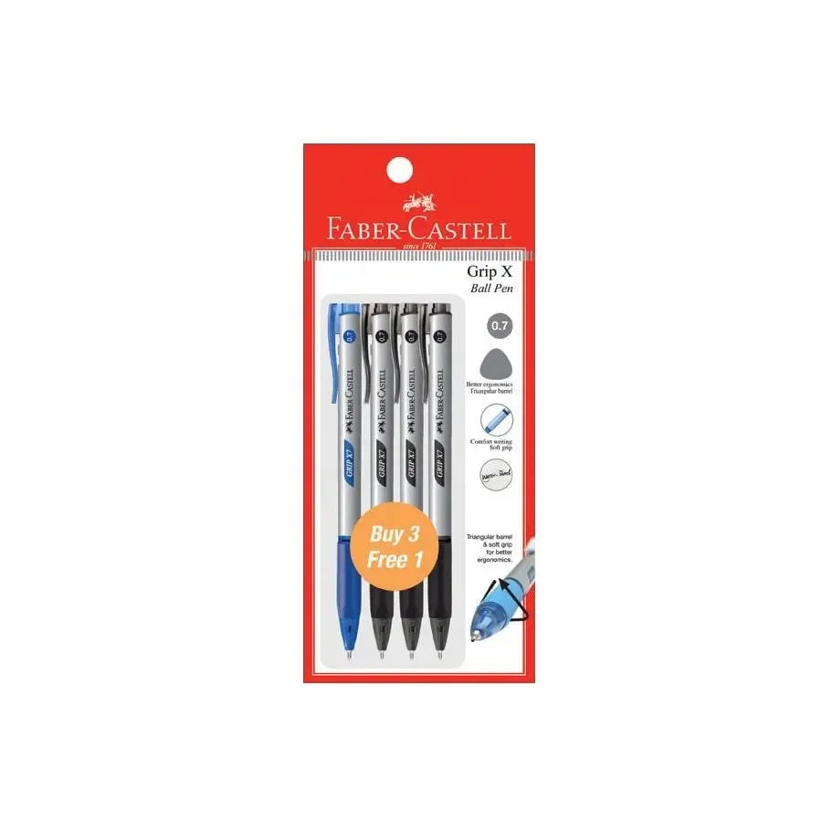 FABER-CASTELL Grip X5 0.7mm 540897 3Blue+1Black