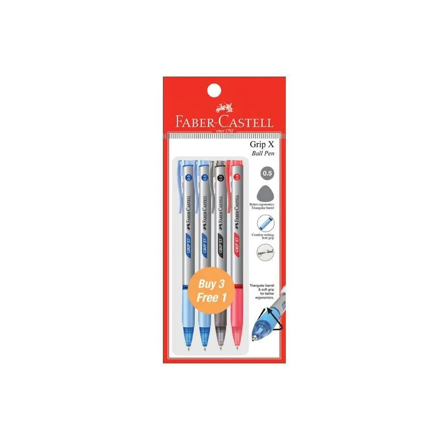 FABER-CASTELL Grip X5 0.5mm 540895 2Blue+1Black+1Red