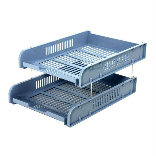 CBE ABS Document Tray 8012 2-Tier Blue
