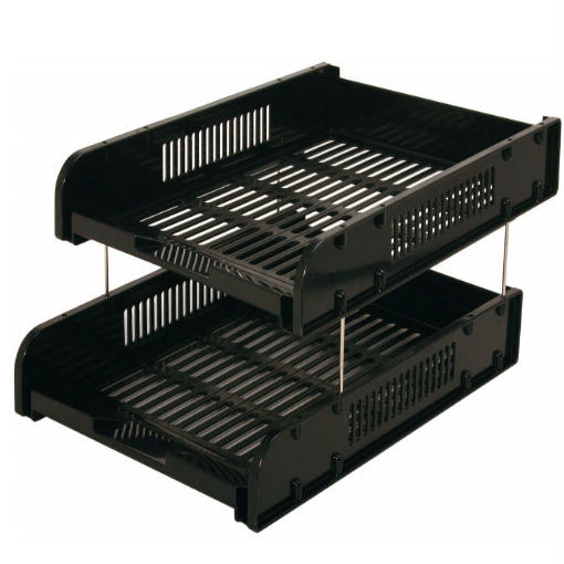 CBE ABS Document Tray 8012 2-Tier Black
