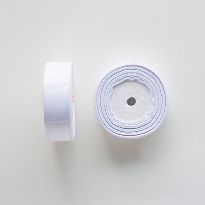 Grosgrain Ribbon 25mm 001 White