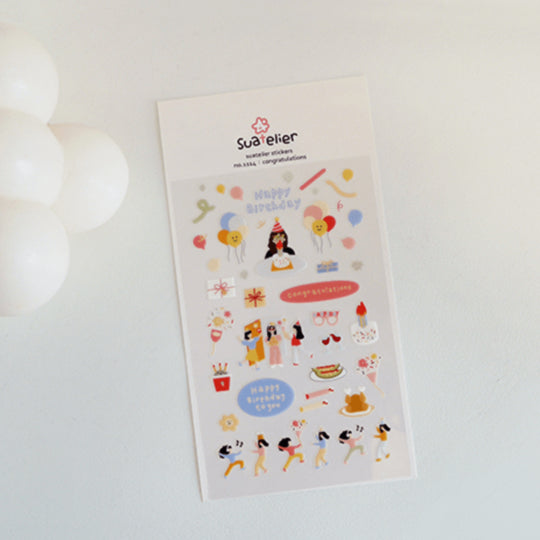 SUATELIER Stickers No.1114 Congratulations