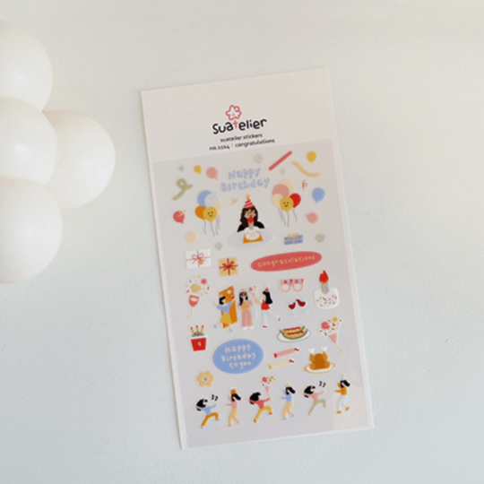 SUATELIER Stickers No.1114 Congratulations