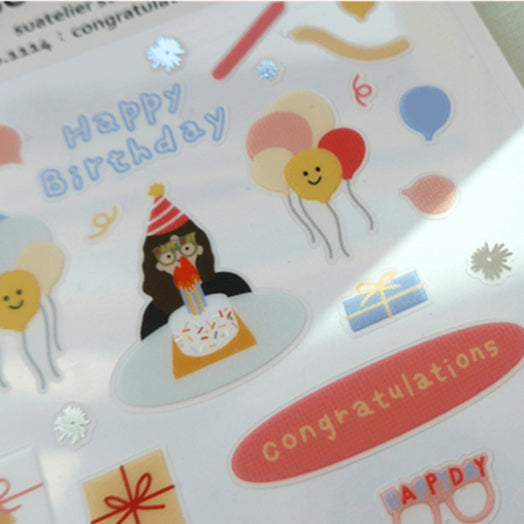 SUATELIER Stickers No.1114 Congratulations