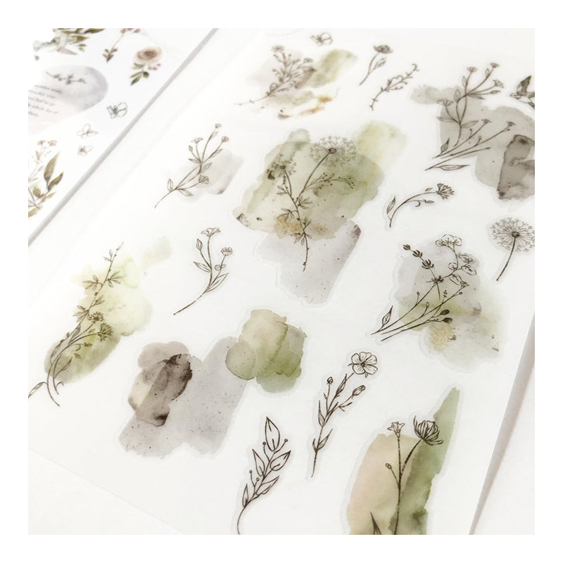 MU Print-on Sticker 2s 150-Greenery on Moss Stone