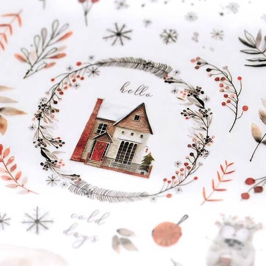 MU Print-on Sticker 2s 154-Silver Christmas Night