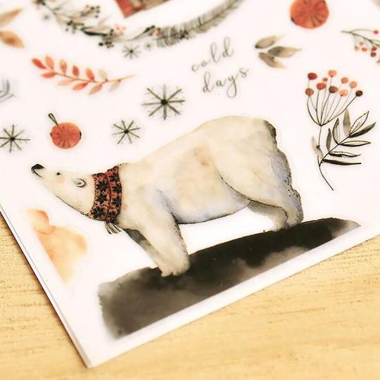 MU Print-on Sticker 2s 154-Silver Christmas Night