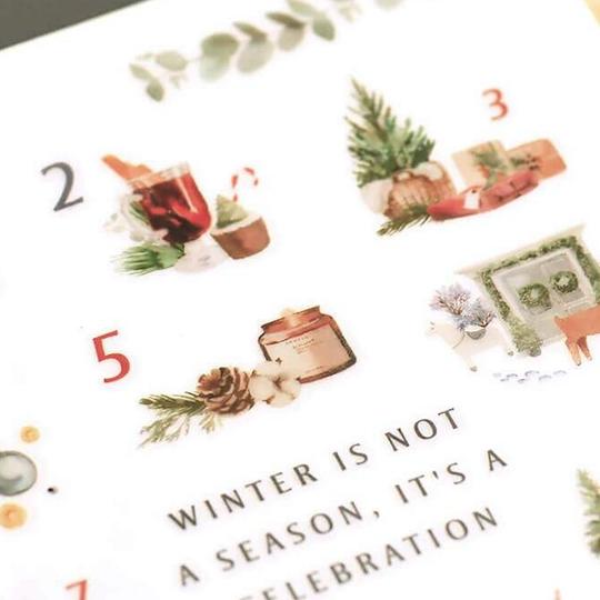 MU Print-on Sticker 2s 155-Christmas Advent Calend
