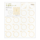 MIDORI Message Cardboard Translucent Sticker Foil