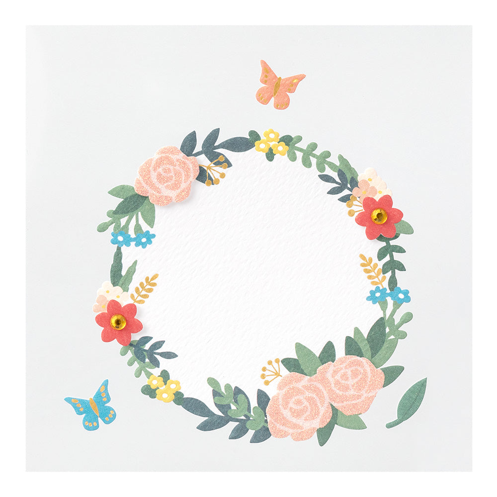 MIDORI Sticker PCM 2550 Title Free Wreath S