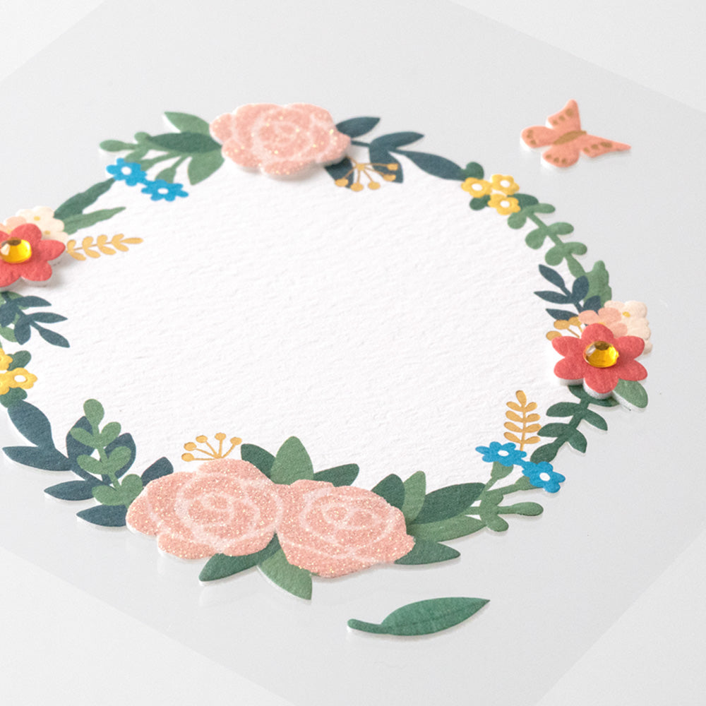 MIDORI Sticker PCM 2550 Title Free Wreath S