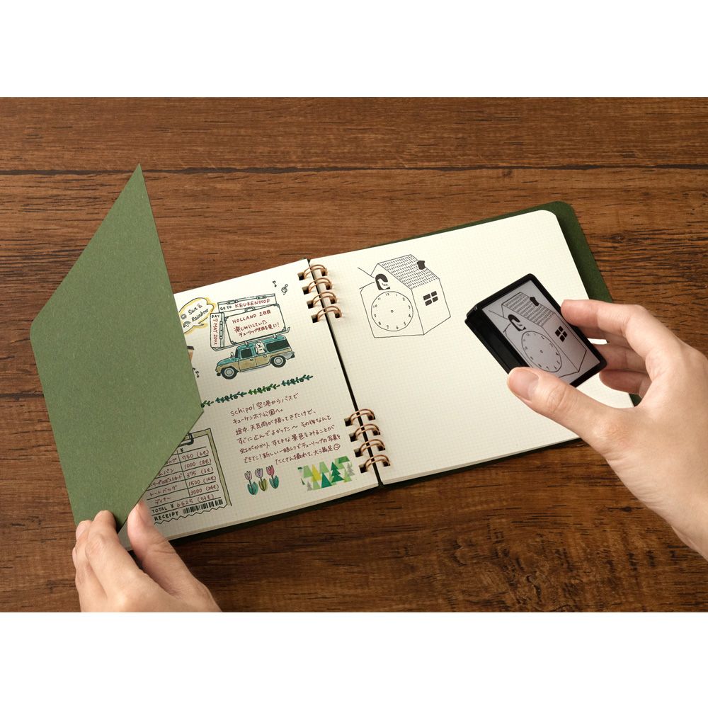 MIDORI Notebook for Paintable Stamp Green