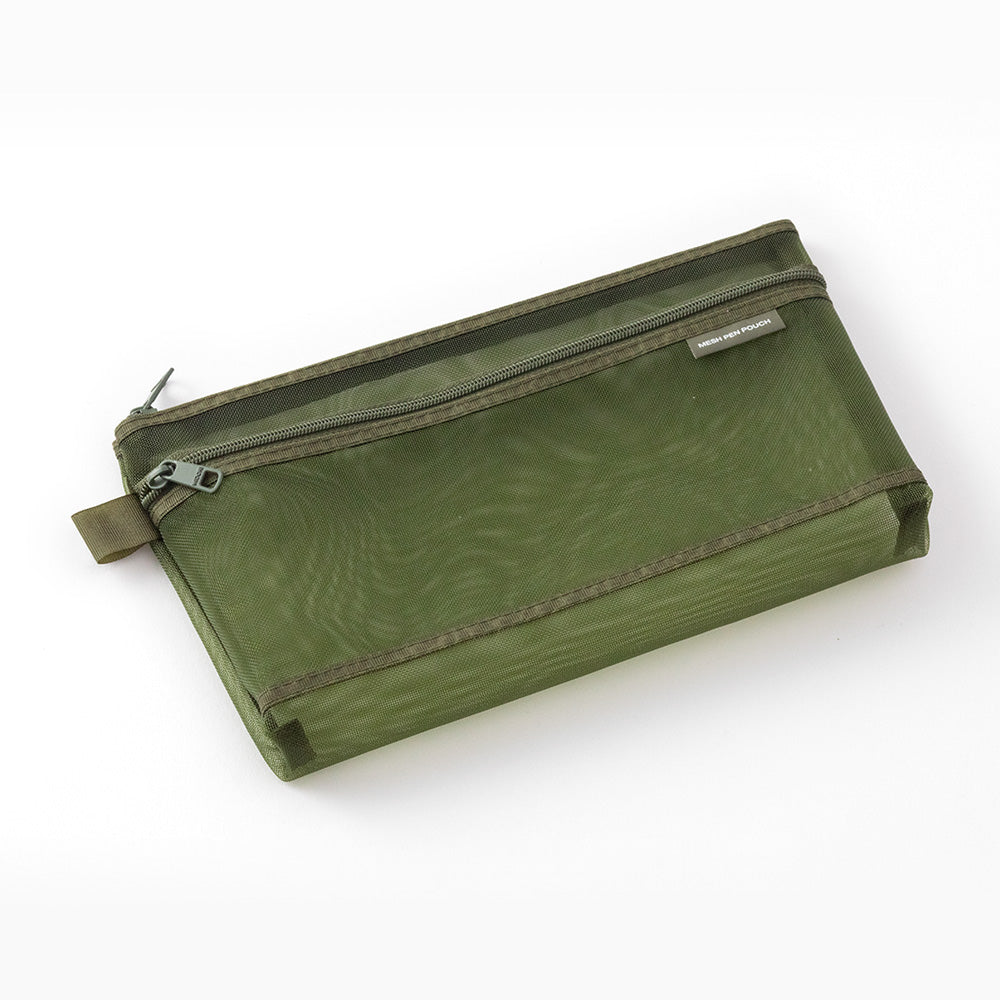 MIDORI Mesh Pen Pouch LE Olive